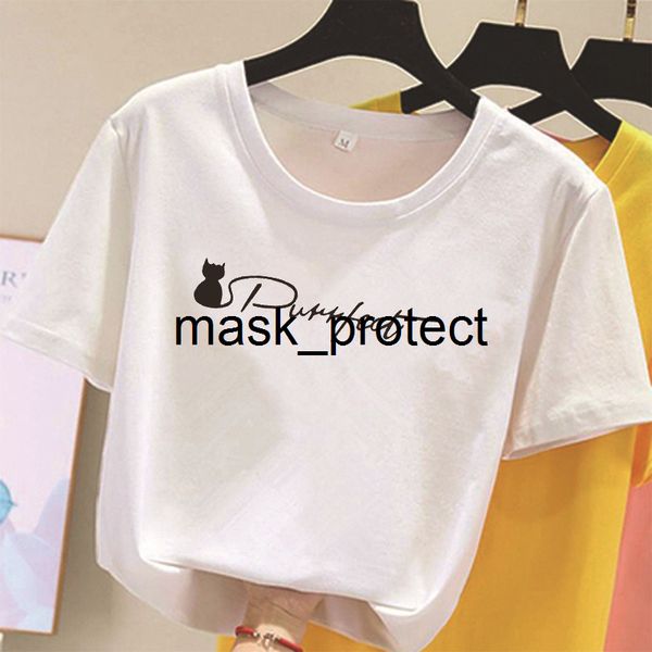 

2020 new summer anime printed round neck t-shirt loose korean style short sleeve all-match women's base shirt, White;black