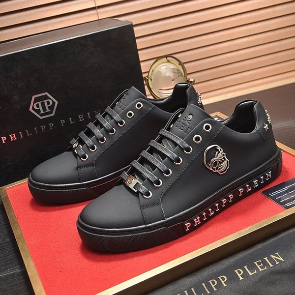 

2020 a9 leather lace-up fashion casual mens luxury designer shoes classic flat shoes mens sneakers original box, Black