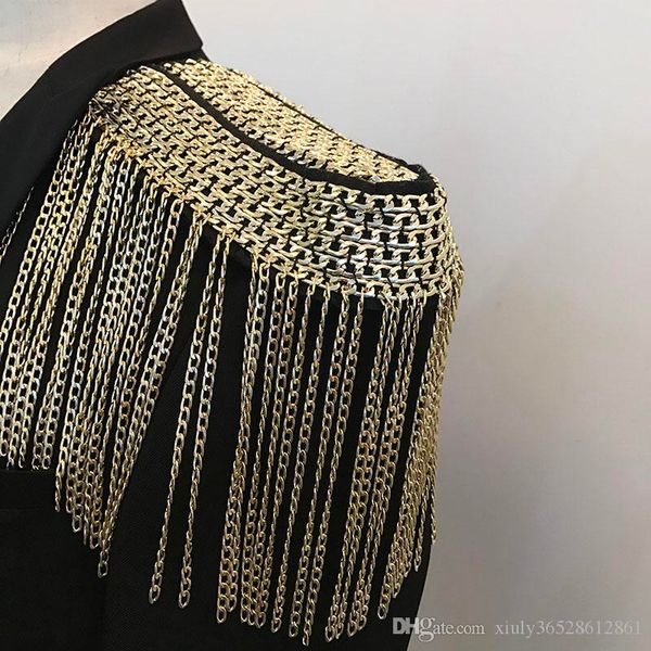 

преувеличен blazer погон / аксессуары performance большая плечики женщин мужчины костюм аксессуары / ручное старинные ювелирные изделия плеч, Silver