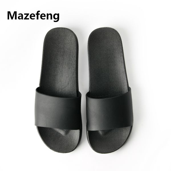 

2020 fashional men shoes summer slippers slippers lovers simple casual male solid outdoor slides, Black