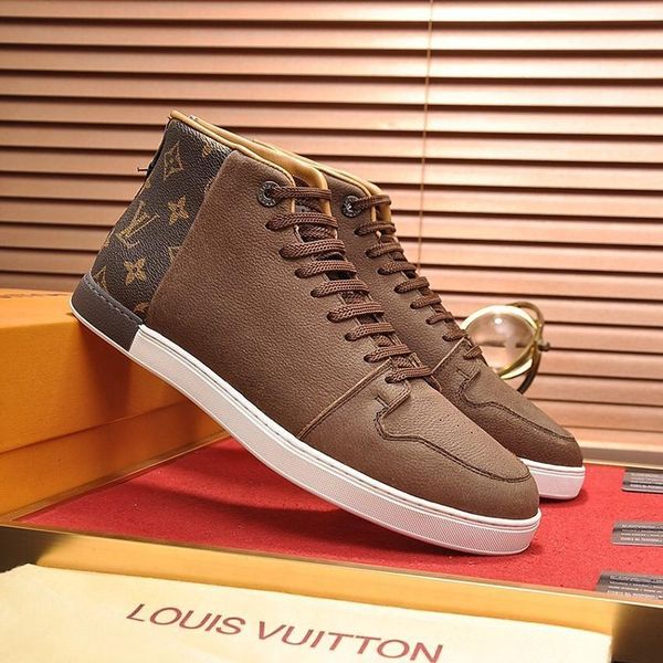 

2021men 's shoes scarpe da uomo lightweight autumn and winter shoes fashion footwears lace -up plus size high style m, Black