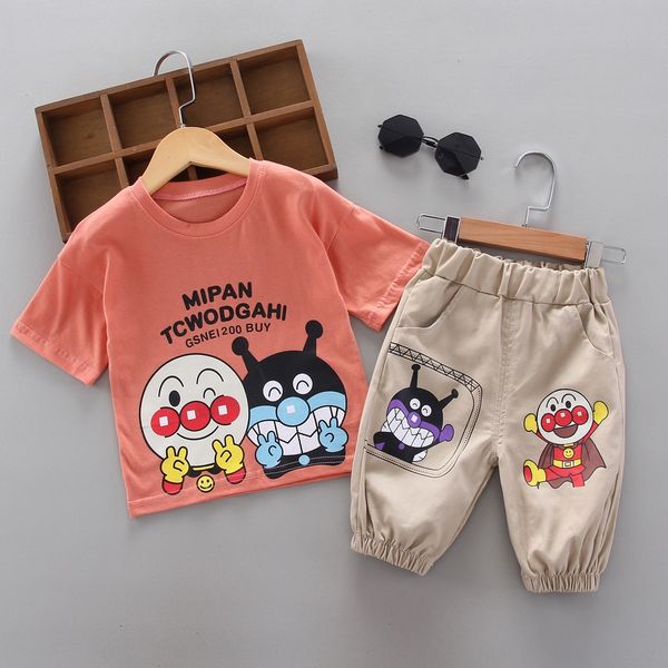 

boys' summer clothes set 2020 new cartoon casual western style short sleeve children's summer baby children's clothing fashio