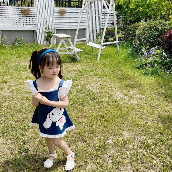 

hj2kp 2020 summer girl korean style wooden ear lace princess baby children's clothing western princess dressdress dressstyle dress smal, Black;gray