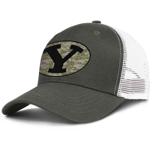 

byu cougars brigham young football camouflage logo for men and women adjustable trucker meshcap golf cool cute stylish baseballhats 3d, Blue;gray