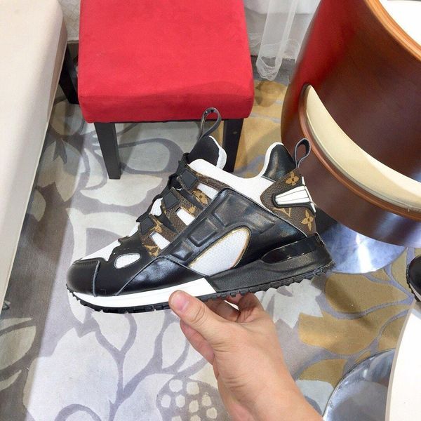 

2020j luxury custom running sports shoes leather mesh stitching increase casual shoes, high-end fashion wild party shoes, size: 35-41, Black