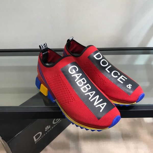 

2019r new mesh socks casual letter sports flat round head a pedal men's low shoes original box delivery 38-4411, Black