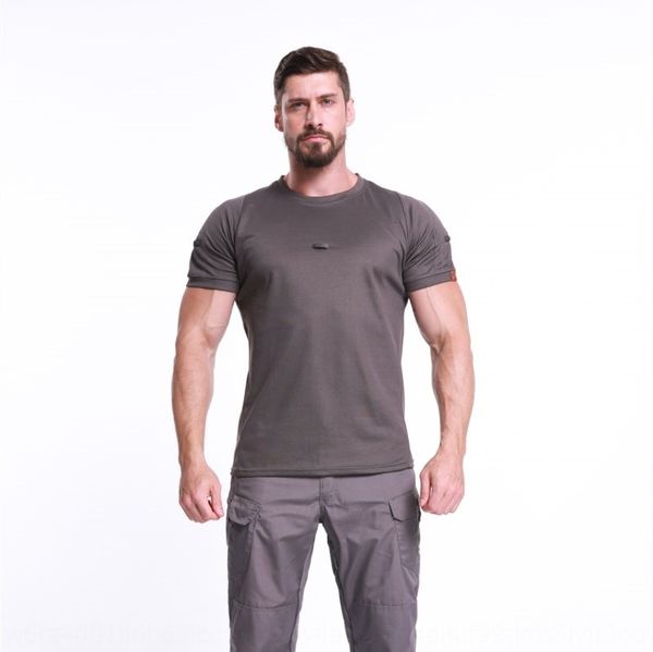

gsvfp esdy executive outdoor tactics round neck quick-drying t-shirt men's moisture absorption quick-drying sweat-wicking city leisure, Gray;blue