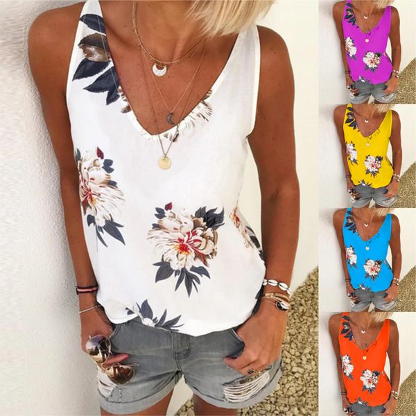 

2020 loose printed v-neck 2020 vest women's loose printed vest v-neck women's, Camo