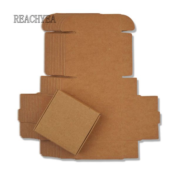 

100pcs wholesale small cardboard gift paper box retail packaging craft paper box kraft gift soap candy carton
