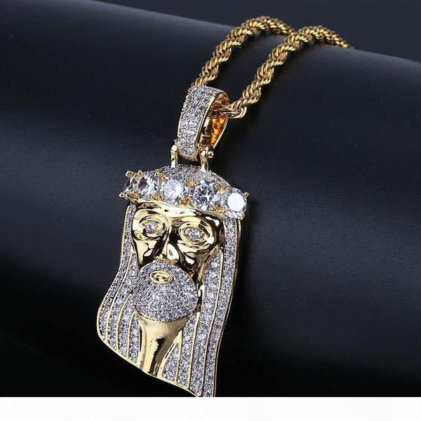 

mens necklace hip hop jewelry copper zircon iced out chains vintage high grade cute crown pendant necklace fashion jewelry wholesale 2018, Silver