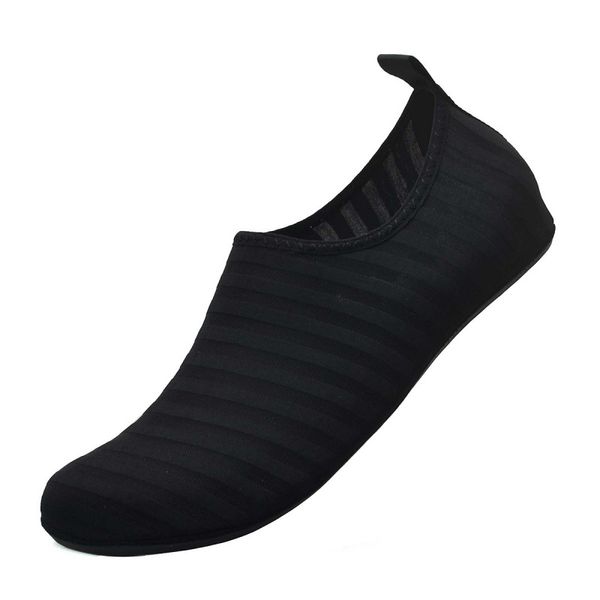 

men barefoot shoes summer flat sneakers slip on casual beach walking shoes breath water man fashion tenis light weight, Black