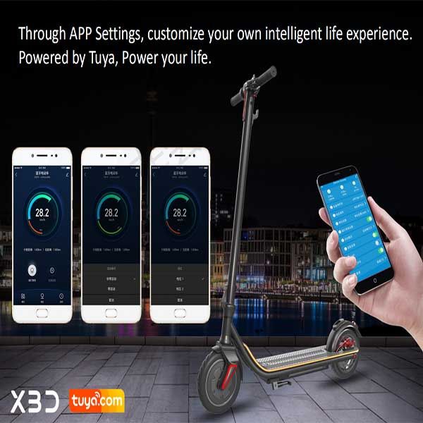 

electric scooter 8.5 inches, foldable scooter with app and bluetooth, lithium battery long life, 350w, electric scooter, ultra-light, Silver;blue