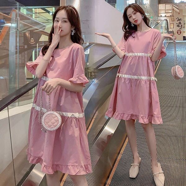 

summer dress for pregnant women maternity mid length elegant dresses pregnancy women a word maxi sweet dress for p shoot, White