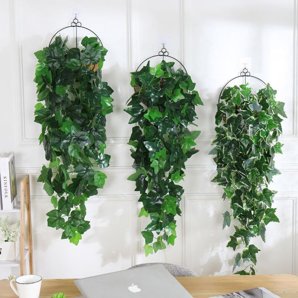

100cm artificial plants hanging vines wedding garden decoration fake plant decor for wall green leaves vines decorating