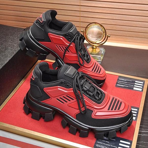 

fast delivery cloudbust thunder knit sneakers men 's shoes lightweight autumn and winter shoes vintage lace -up men shoes zapatillas h, Black