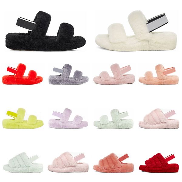 

2020 ug casual shoes fur flip flops sandals flip flops shoes black white light slipper shoes slide womens sneakers 36-44