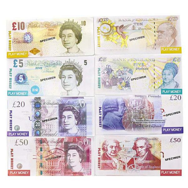 

prop pretend uk movie money paper copy banknote prop money 100pcs/pack 001