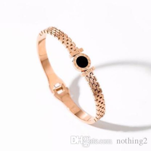 

designer jewelry bracelets for women roman letters love 18k rose gold plated bangles fashion of shipping, Black