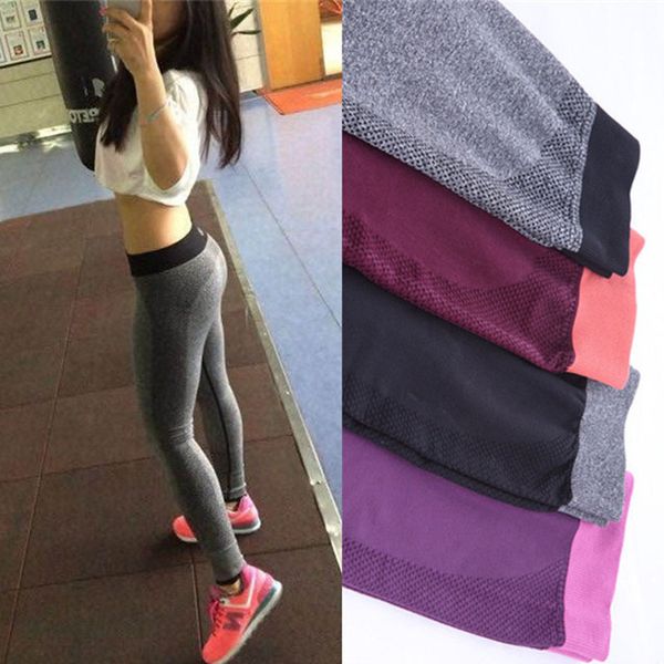 

gym women yoga clothing sports pants legging tights workout sport fitness exercise clothes running training hiking leggings e88, Black;blue