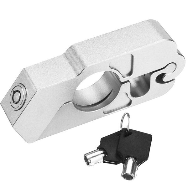 

with keys universal motorcycle brake lever lock street bike scooter high hardness anti theft useful aluminum alloy easy install