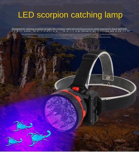 

catching purple light special light with scorpion scratch bean worm lamp head-mounted catching scorpion rechargeable bean worm lamp