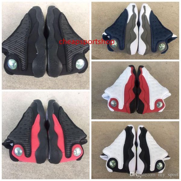 

2019 13s black cats toddler sneakers bred flint kids basketball shoes infant 13 big boy & girl children trainers with box