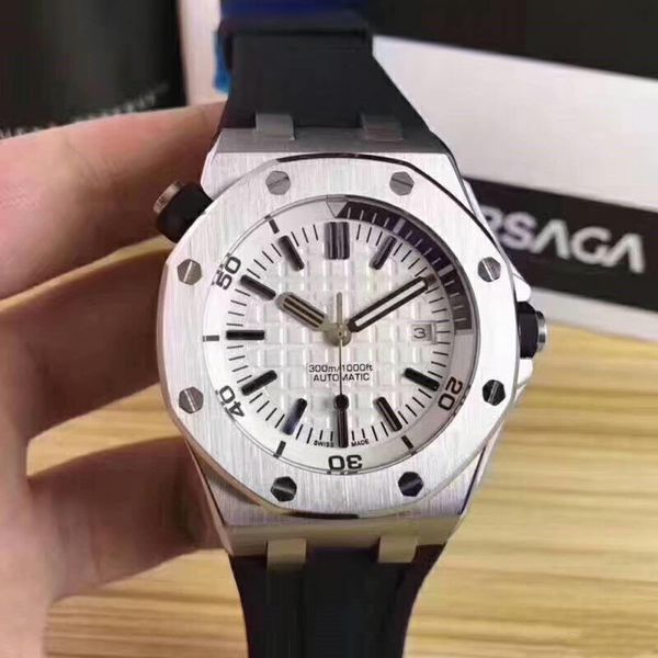 

royal oak 15710 st. oo.a002ca.01, sapphire mirror, 316 fine steel.male automatic mechanical watch.sports mechanical watch, Slivery;brown