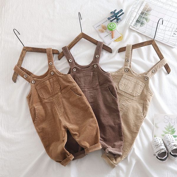 

clothing autumn 2020 lantern clothing children's 0-4 years old baby corduroy belt pants children's korean style belt pants, Blue