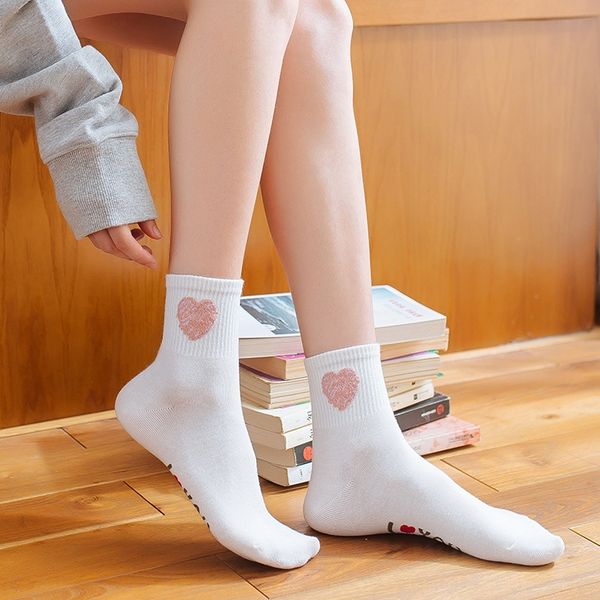 

kgyxo autumn and winter new harajuku cotton women's sole letter tube cute girls autumn and winter new harajuku cotton women's sole, Black
