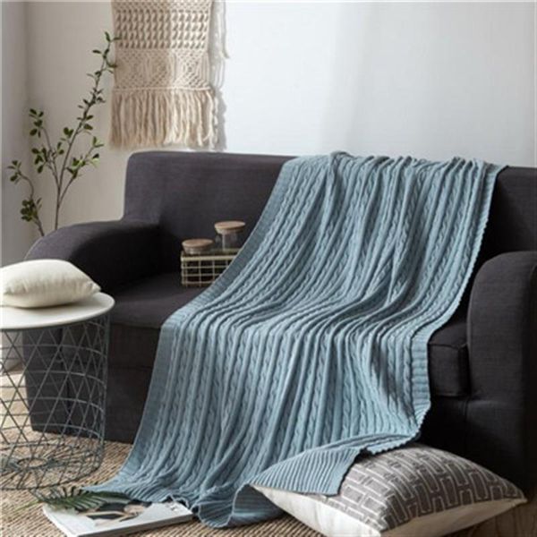 

cotton blanket chunky knit blanket sofa office nap towel summer air conditioning blankets for beds