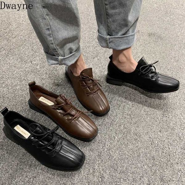 

europe and the united states british trend 2020 autumn flat shoes ins shoes female chic port wind casual small soft leathe, Black