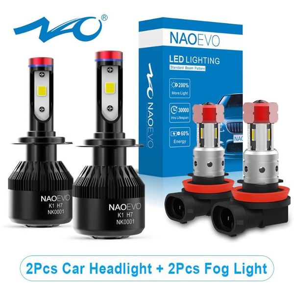 

nao 4x h7 h4 led auto h11 fog light 4 h8 3 h9 h11b turbo headlight blub h1 h13 9008 9007 9006 9005 9004 9012 hir2 lighting