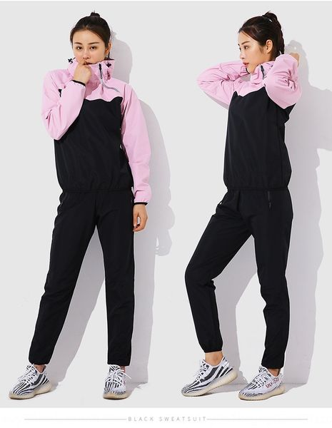 

7vhit new and women's women's yoga clothes set fitness running sports yoga suit sports suit sportswear sportswear sweat sweat larg, Black