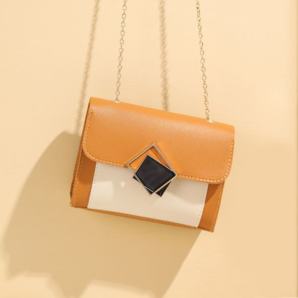 

chain soli leather shoulder bags fashion ladies carved plap messenger small square bag mobile phone pouch bolsas de mujer