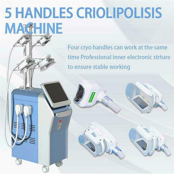 

2020 new home-use cryolipolysis fat e slimming weight reduce body shaping machine cool technology 5 cryo handles 360°