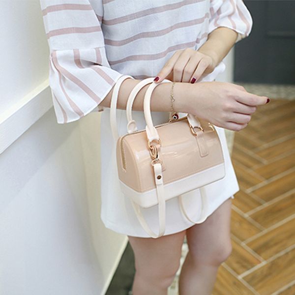 

casual women silicone summer sweet handbags tote bag girls pouch bolsas famous ladies jelly mini crossbody shoulder beach bags cx200716