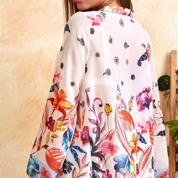 

printed beach blouse bikini holiday sunscreen shirt beach dress, Black;gray