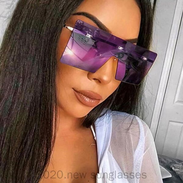 

vintage frameless oversized sunglasses women retro goggles semi-rimless women's sun glasses woman fashion fml, White;black