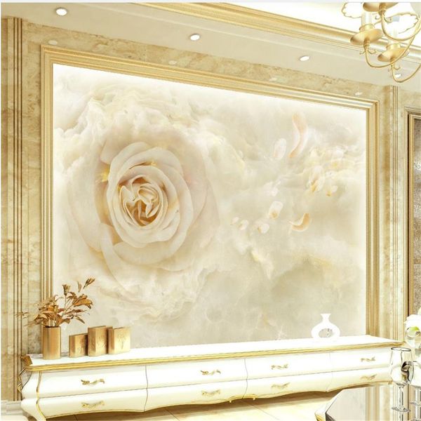 

custom wallpaper for walls 3 d for living room rose stone marble background wall mural 3d nature wallpapers
