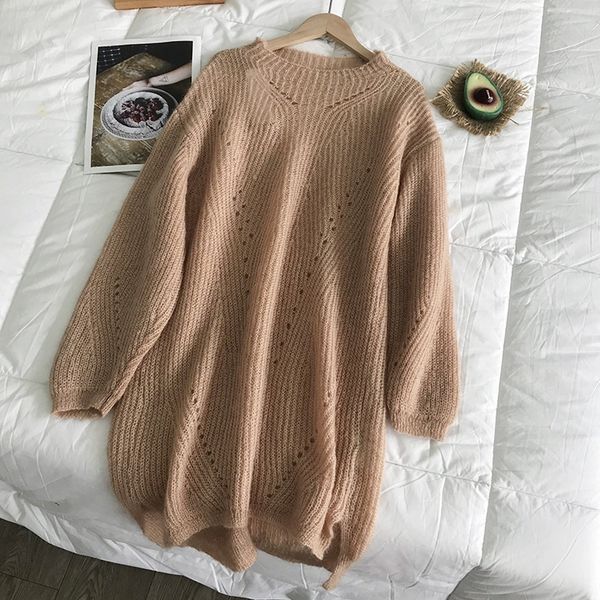 

fxjti women's 2019 versatile loose koreanstyle mid-length for women 7.1 women's 2019 versatile loose koreanstyle mid-length sweate, White;black