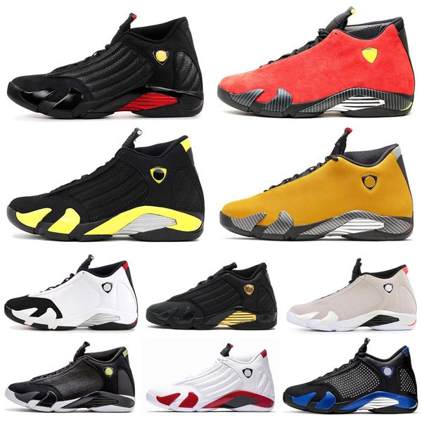 

wholesale 14 14s desert sand black toe fusion varsity red suede thunder men basketball shoes varsity royal dmp candy cane sneakers