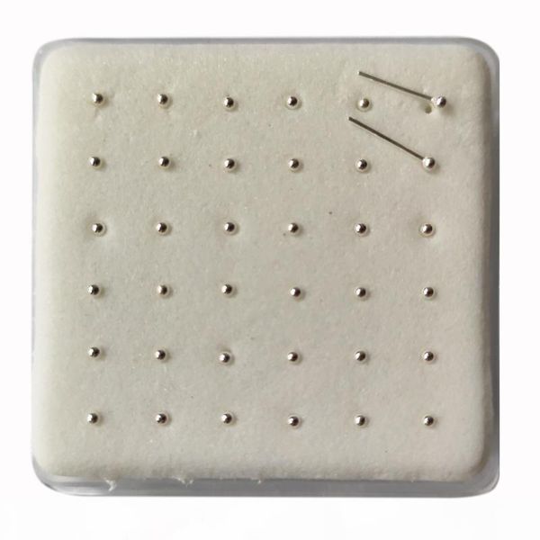 

пакет из 36pcs 925 стерлингового серебро 1.5mm шарика носа контактных костей золота ноздри шпильки, Silver