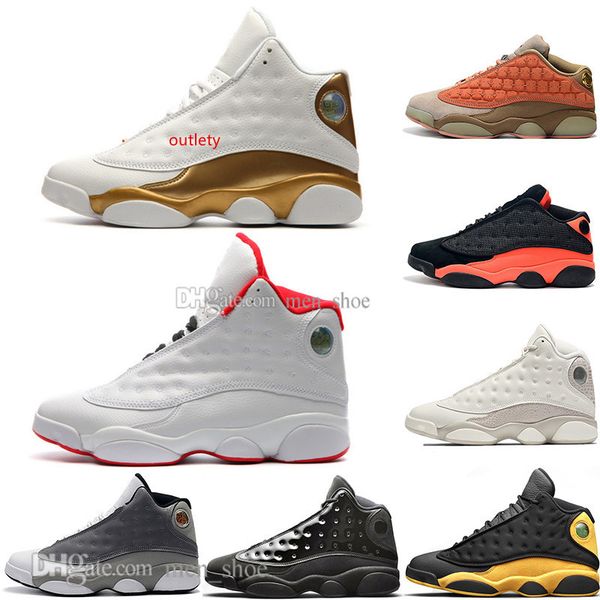 

13 13s cap and gown terracotta blush mens basketball shoes chicago cat black infrared flints bred men sports sneakers designer eur 36-47