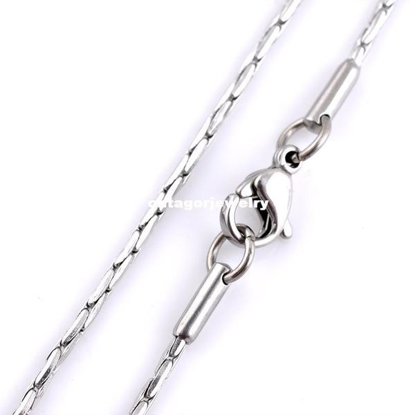 

width 0.8mm/1.0mm/1.2mm 316l super thin slim lady's tiny polishing stainless steel cardano bamboo chain necklace(18"-22" inch, Silver