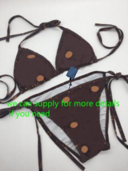 

letters three-point swimsuit for women summer two-piece bikini suits set beach fashion bathing suits swimwear clothing, White;black