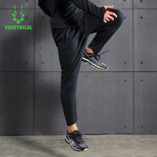 

vansydical sweatpants for men breathable casual pants sportstrousers running loose cotton pants fitness training football, Black;blue