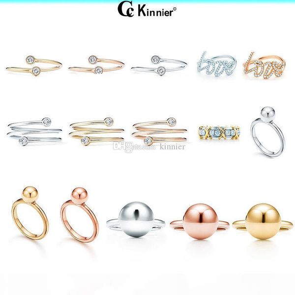 

original luxury s925 sterling silver ring fashion jewelry for ladies and couples ring engagement gift, Golden;silver