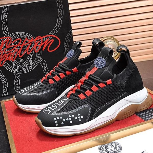 

cross chainer sneakers mens shoes new arrival outdoor walking footwears lace -up plus size sports men shoes with origin box, Black