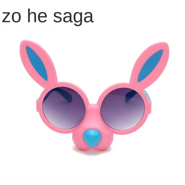 

2020 new children's cartoon sunglasses social baby sun glasses pig plastic children's sunglasses, Blue