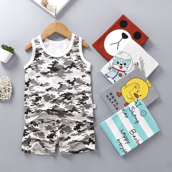 

clothing children's children's suit vest pure cotton thin sleeveless shorts new style for boys and girls